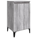 Bedside Cabinet Grey Sonoma 40x35x70 cm Engineered Wood - Front View