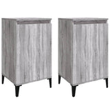 Bedside Cabinets 2 pcs Grey Sonoma 40x35x70 cm Engineered Wood - Front View