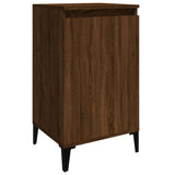 Bedside Cabinet Brown Oak 40x35x70 cm Engineered Wood - Front View