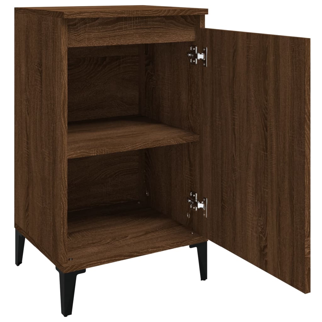 Bedside Cabinet Brown Oak 40x35x70 cm Engineered Wood