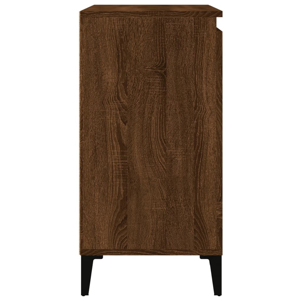 Bedside Cabinet Brown Oak 40x35x70 cm Engineered Wood