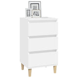 Bedside Cabinet White 40x35x70 cm Engineered Wood - Top-Down View