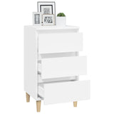 Bedside Cabinet White 40x35x70 cm Engineered Wood - 45-Degree Angle