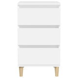 Bedside Cabinet White 40x35x70 cm Engineered Wood - Rear View