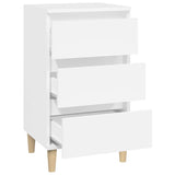 Bedside Cabinet White 40x35x70 cm Engineered Wood - Close-Up Angle