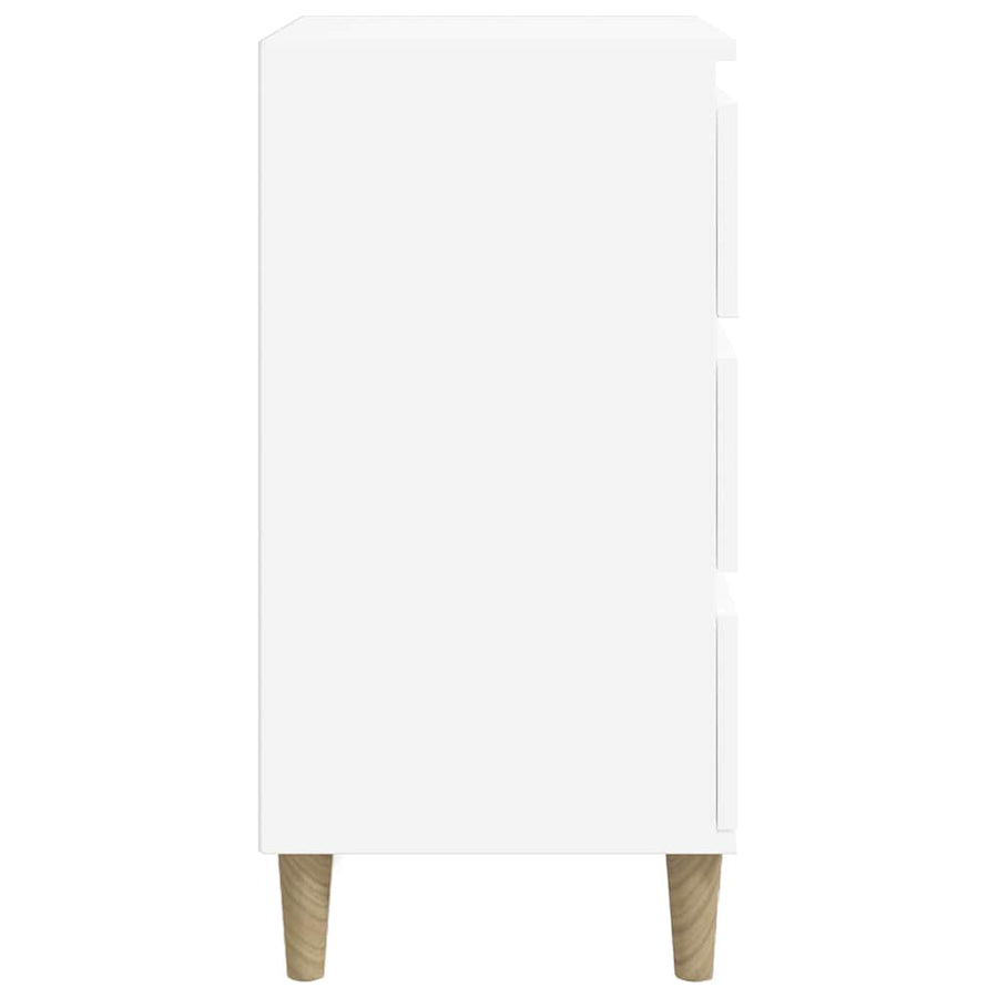 Bedside Cabinet White 40x35x70 cm Engineered Wood