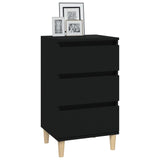 Bedside Cabinet Black 40x35x70 cm Engineered Wood - Top-Down View