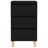 Bedside Cabinet Black 40x35x70 cm Engineered Wood