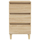 Bedside Cabinet Sonoma Oak 40x35x70 cm Engineered Wood - Rear View