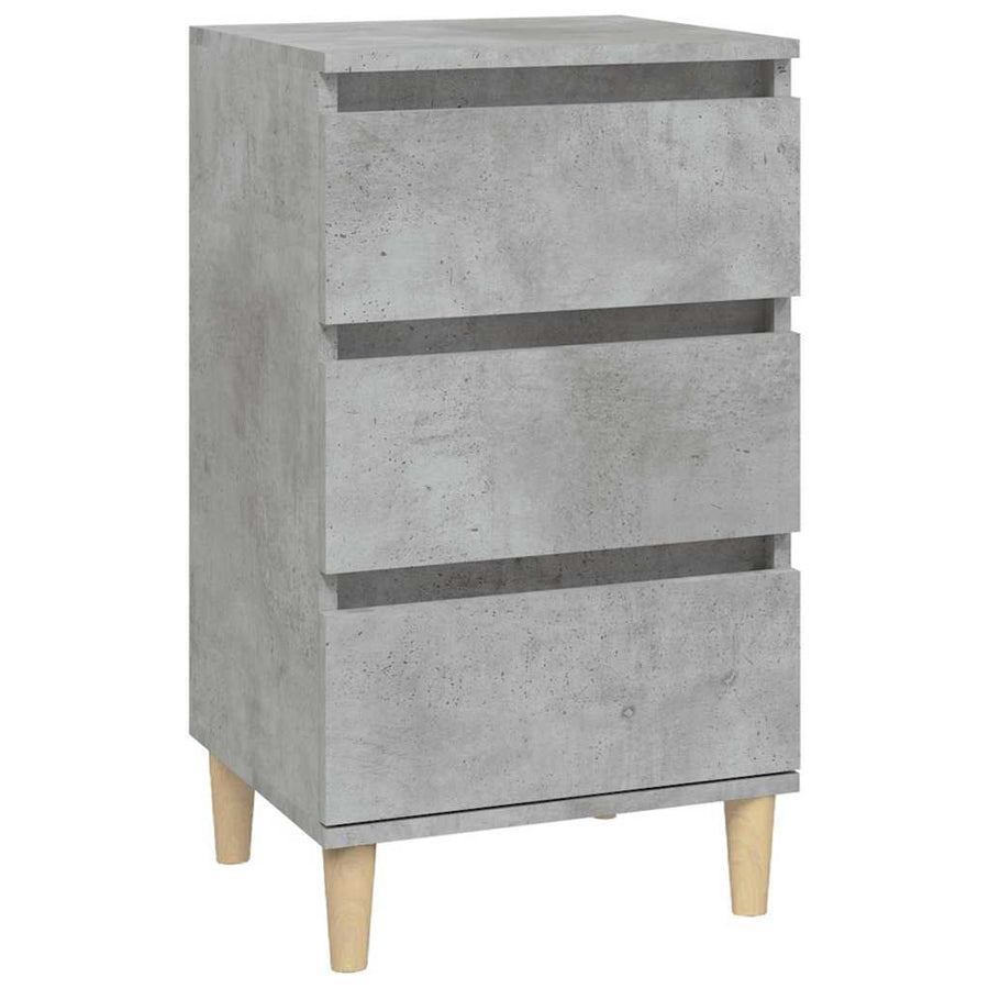Bedside Cabinet Concrete Grey 40x35x70 cm Engineered Wood
