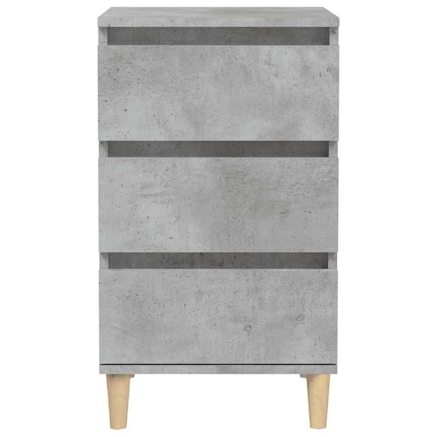 Bedside Cabinet Concrete Grey 40x35x70 cm Engineered Wood