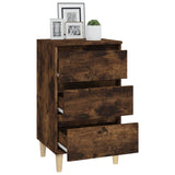 Bedside Cabinet Smoked Oak 40x35x70 cm Engineered Wood - 45-Degree Angle