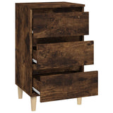 Bedside Cabinet Smoked Oak 40x35x70 cm Engineered Wood - Close-Up Angle