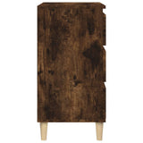 Bedside Cabinet Smoked Oak 40x35x70 cm Engineered Wood - Low Angle