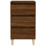 Bedside Cabinet Brown Oak 40x35x70 cm Engineered Wood - Rear View
