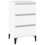 Bedside Cabinet White 40x35x70 cm Engineered Wood - Front View
