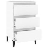 Bedside Cabinet White 40x35x70 cm Engineered Wood - Rear View