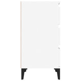 Bedside Cabinet White 40x35x70 cm Engineered Wood - Low Angle