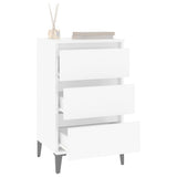 Bedside Cabinet High Gloss White 40x35x70 cm Engineered Wood - 45-Degree Angle