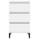 Bedside Cabinet High Gloss White 40x35x70 cm Engineered Wood