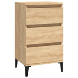 Bedside Cabinet Sonoma Oak 40x35x70 cm Engineered Wood - Front View