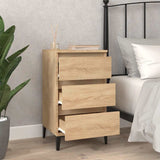 Bedside Cabinet Sonoma Oak 40x35x70 cm Engineered Wood - Side View
