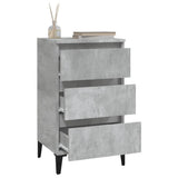Bedside Cabinet Concrete Grey 40x35x70 cm Engineered Wood - 45-Degree Angle
