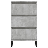 Bedside Cabinet Concrete Grey 40x35x70 cm Engineered Wood - Close-Up Angle