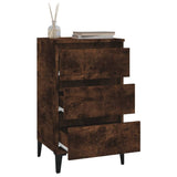 Bedside Cabinet Smoked Oak 40x35x70 cm Engineered Wood - 45-Degree Angle