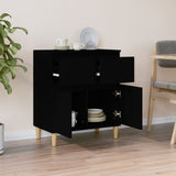 Sideboard Black 60x35x70 cm Engineered Wood - Side View