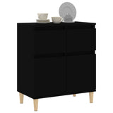 Sideboard Black 60x35x70 cm Engineered Wood - Top-Down View