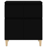 Sideboard Black 60x35x70 cm Engineered Wood - Close-Up Angle