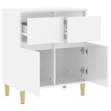 Sideboard High Gloss White 60x35x70 cm Engineered Wood - Rear View