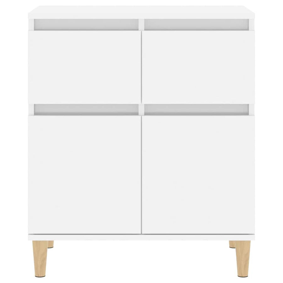 Sideboard High Gloss White 60x35x70 cm Engineered Wood