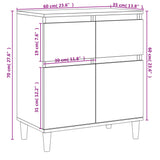 Sideboard High Gloss White 60x35x70 cm Engineered Wood - Extra Image