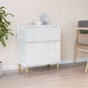 Sideboard High Gloss White 60x35x70 cm Engineered Wood