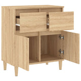 Sideboard Sonoma Oak 60x35x70 cm Engineered Wood - Rear View