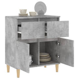 Sideboard Concrete Grey 60x35x70 cm Engineered Wood - 45-Degree Angle