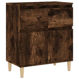 Sideboard Smoked Oak 60x35x70 cm Engineered Wood - Front View