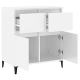 Sideboard High Gloss White 60x35x70 cm Engineered Wood - Rear View
