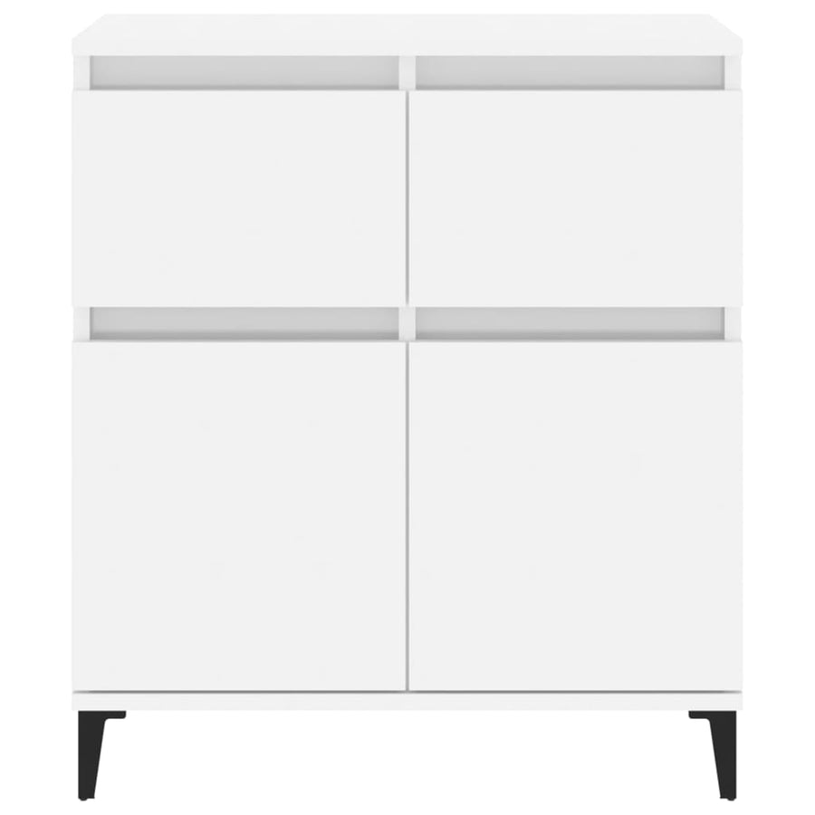 Sideboard High Gloss White 60x35x70 cm Engineered Wood