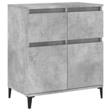 Sideboard Concrete Grey 60x35x70 cm Engineered Wood - Front View