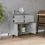 Sideboard Concrete Grey 60x35x70 cm Engineered Wood - Side View