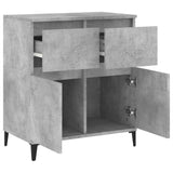 Sideboard Concrete Grey 60x35x70 cm Engineered Wood - Rear View