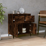 Sideboard Smoked Oak 60x35x70 cm Engineered Wood - Side View
