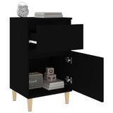 Bedside Cabinet Black 40x35x70 cm - 45-Degree Angle