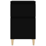 Bedside Cabinet Black 40x35x70 cm