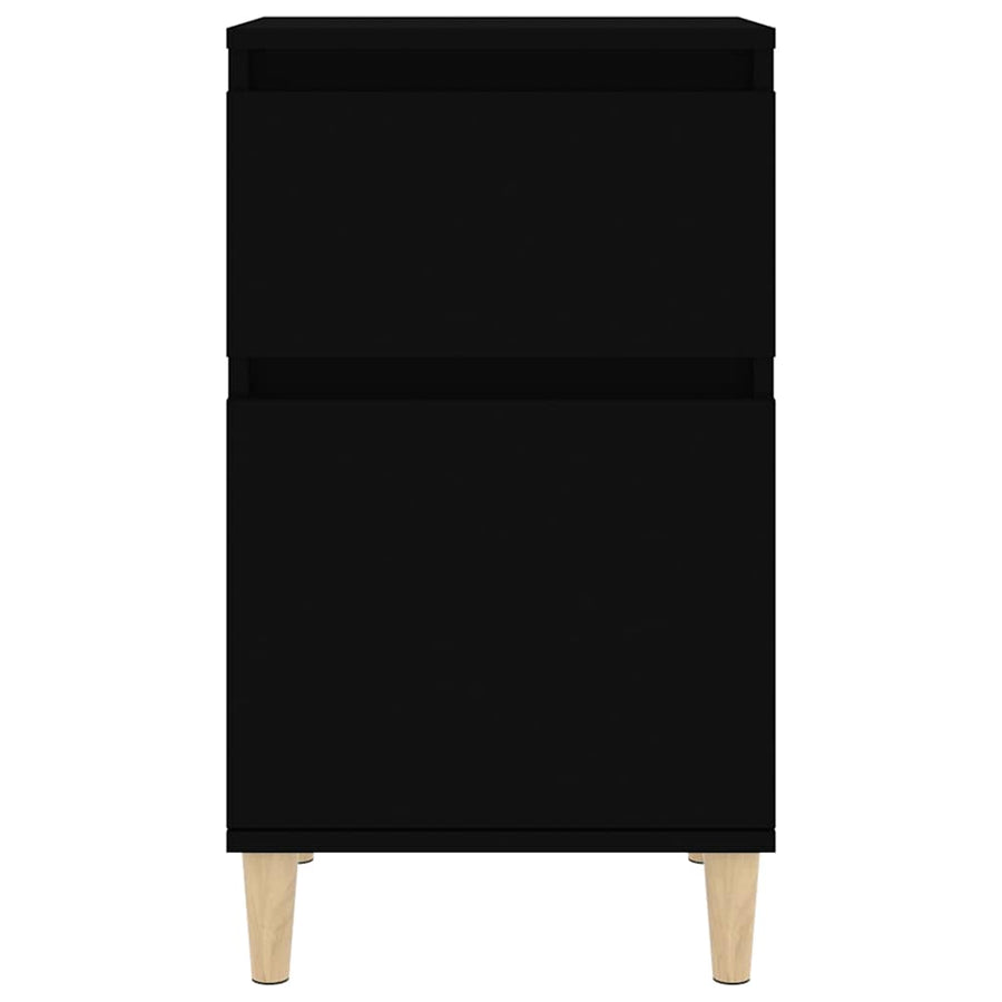 Bedside Cabinet Black 40x35x70 cm