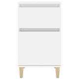 Bedside Cabinet High Gloss White 40x35x70 cm