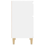 Bedside Cabinet High Gloss White 40x35x70 cm